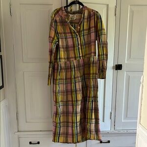 Plaid Multicolor Long Sleeve Dress